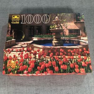 Vintage Golden Guild Jigsaw Puzzle 1000 Pieces Floral Courtyard 1996 Complete